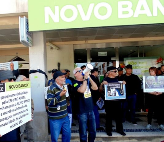 Dia agitado nas agências do Novo Banco em Pombal